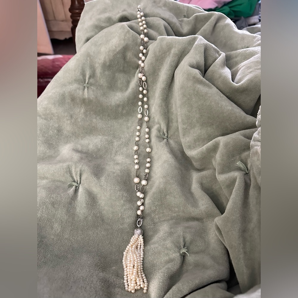 Lucas Lameth Freshwater Pearl and Sterling Silver Necklace